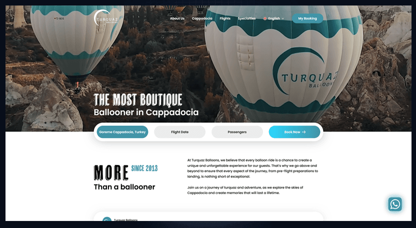 Balon turu chatbot ve bilgi alanı referansı